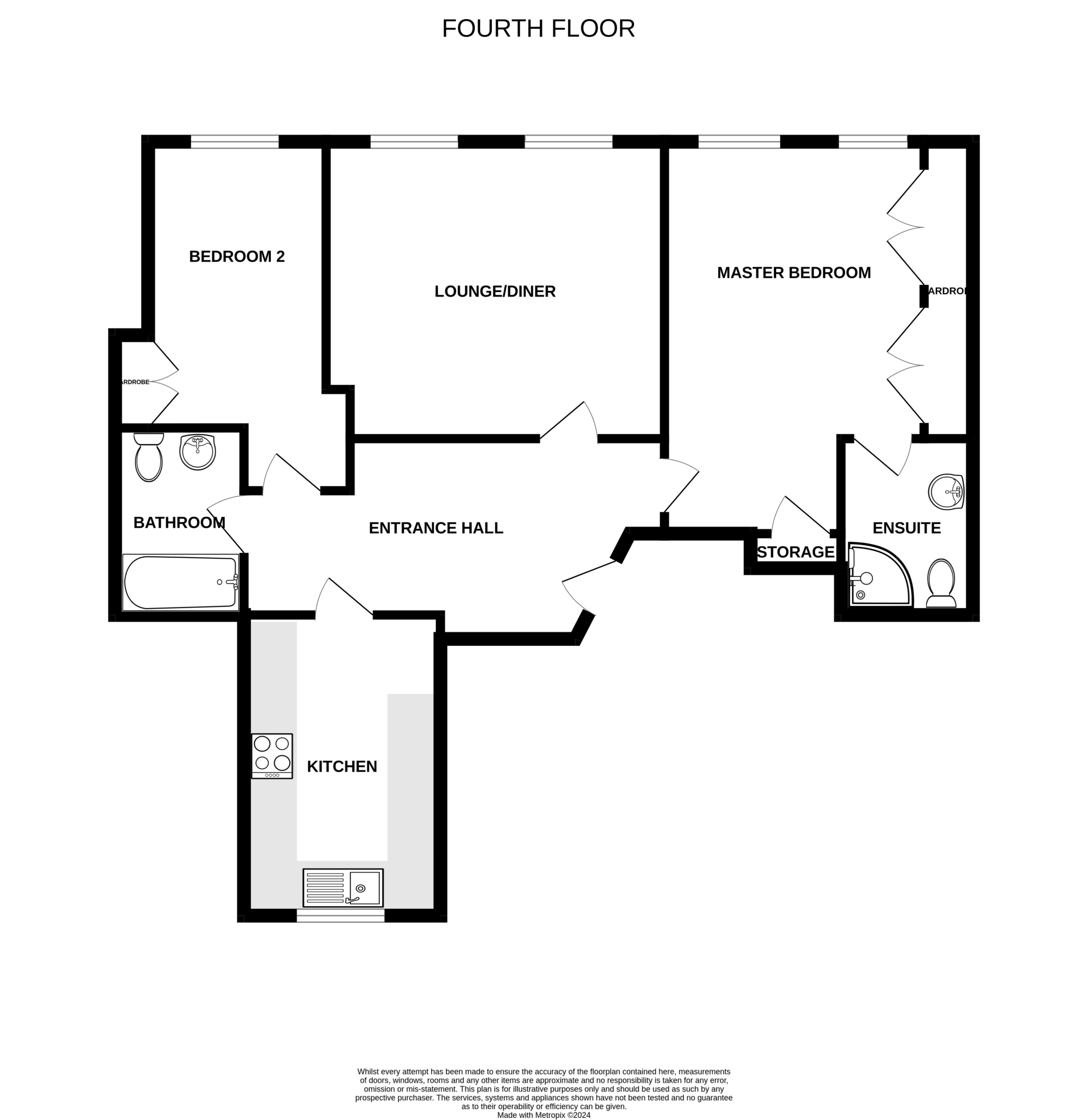 Apartment 15, Central Apartments, Douglas Floorplan