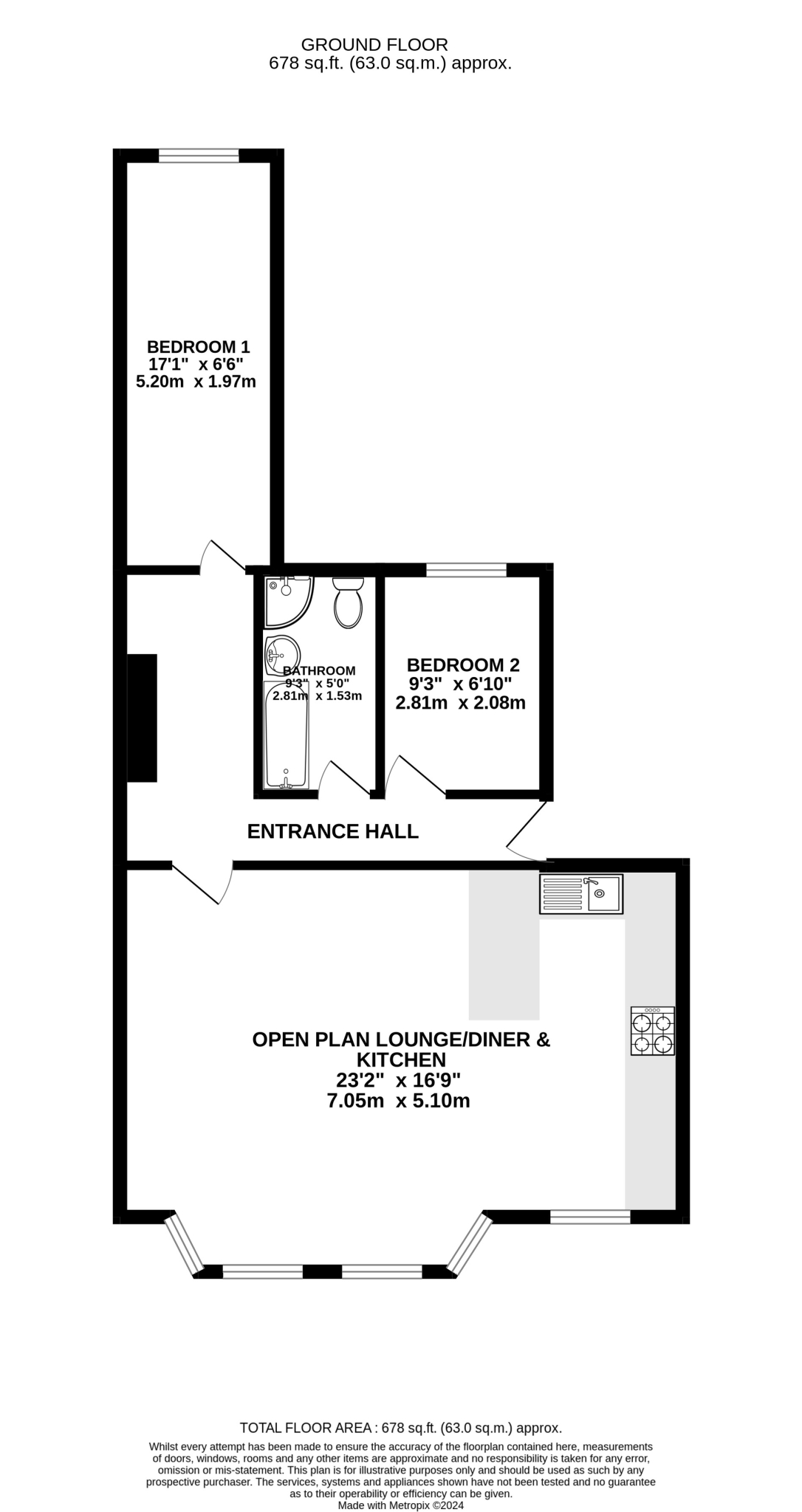 Apartment 3, 36 Castlemona Avenue, Douglas Floorplan